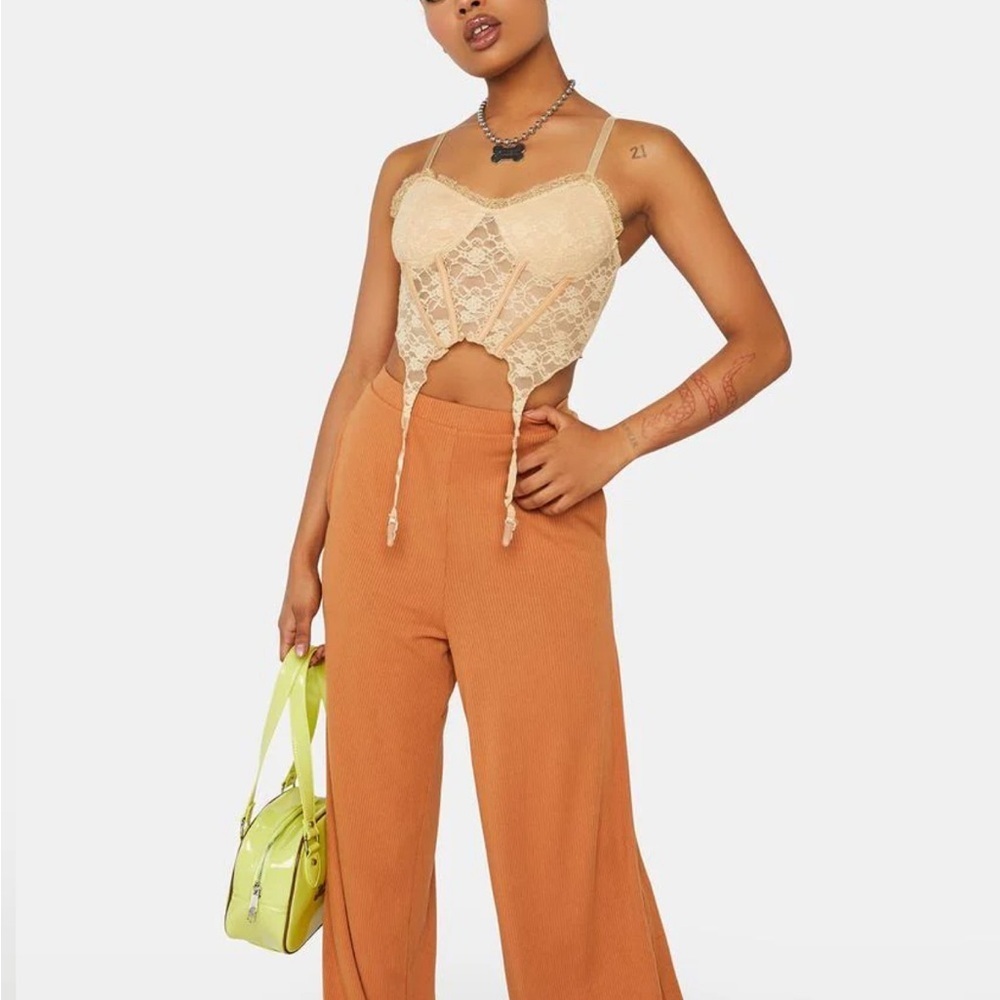 AFRM‎ Ribbed Wide Leg Pants - Picture 4 of 9